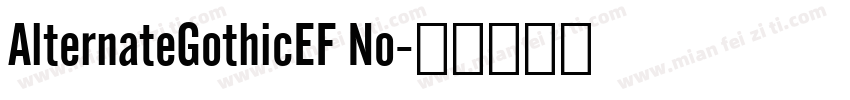 AlternateGothicEF No字体转换